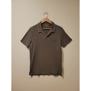 Todd Snyder Montauk Polo Shirt Pique Collar Short Sleeve Cotton Preppy M Green